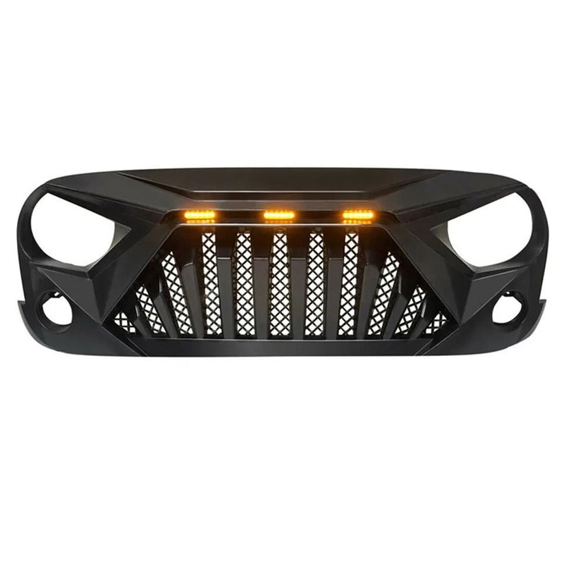 LED Front Grill Guard For Jeep Wrangler Jk 2007-2017