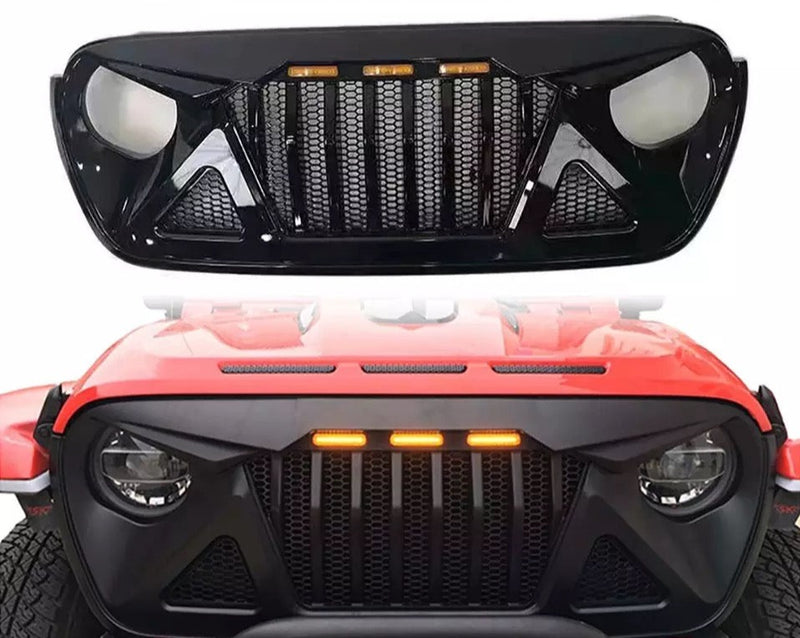 4x4 Mask Grill For Jeep Wrangler 2018-2023 JL & Gladiator JT - Led light RM Original Accessories