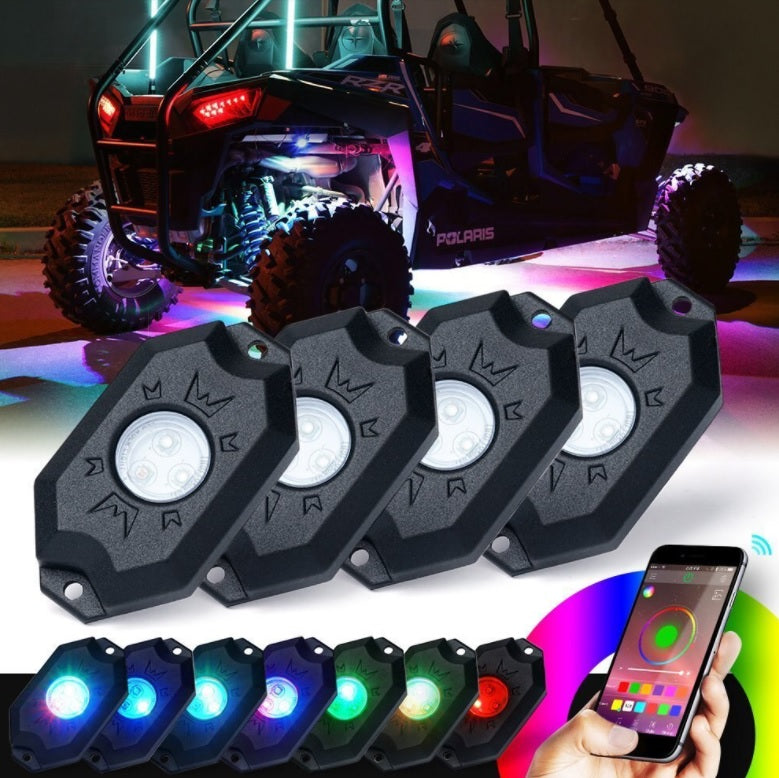 RGB LED Bluetooth Rock Lights (4pc) - Led Light RMOriginal RGB Accessories