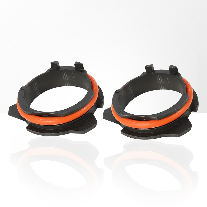 H7 LED Headlight Adapter Bulb Retainer Holder - Pack of 2 Black